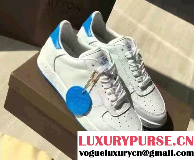 Louis Vuitton Medallion Rivoli Lovers Sneakers 1A2CWN White/Bleu 2017