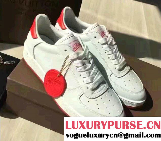 Louis Vuitton Medallion Rivoli Lovers Sneakers 1A2CVN White/Rouge 2017