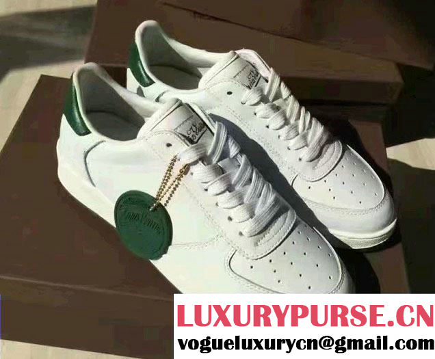 Louis Vuitton Medallion Rivoli Lovers Sneakers White/Green 2017