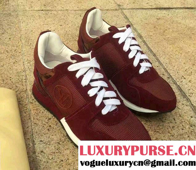 Louis Vuitton Run Away Sneakers Burgundy 2016