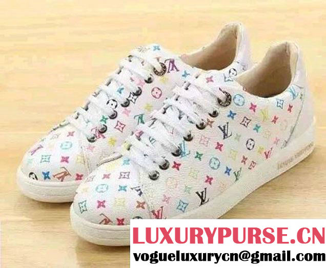 Louis Vuitton Frontrow Monogram Canvas Sneakers White 2016