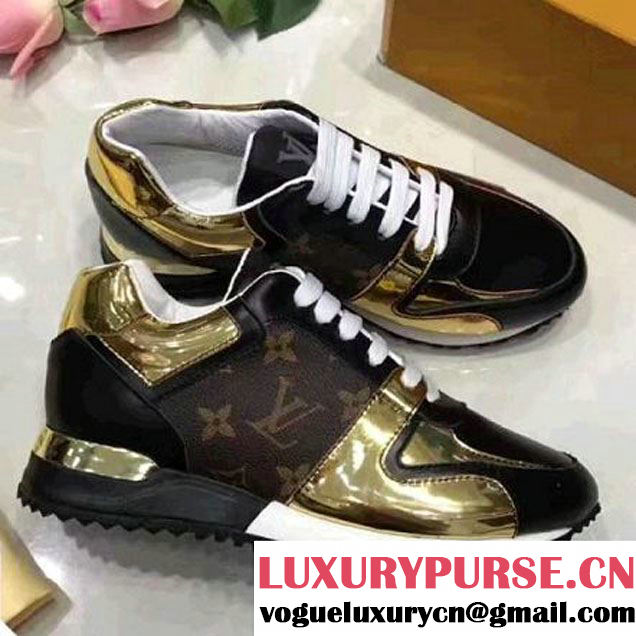 Louis Vuitton Run Away Sneaker Black/Gold/Monogram Canvas 2017 (GD5023-7080713 )