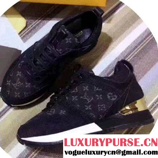 Louis Vuitton Run Away Sneaker Denim Canvas Black 2017 (GD5023-7080717 )