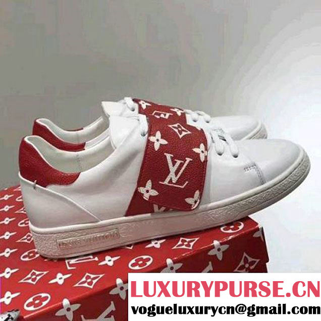 Louis Vuitton Frontrow Sneaker White/Red Monogram Canvas 2017 (GD5026-7080721 )