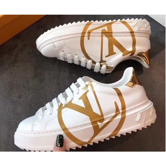 Louis Vuitton LV Time Out Sneakers White/Gold 2018