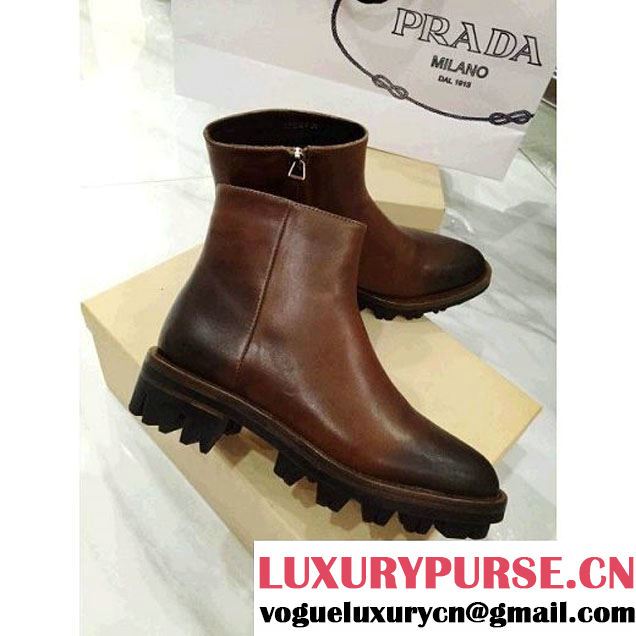 Prada brush-off Calfskin Ankle Boot (GD4005-0214 )