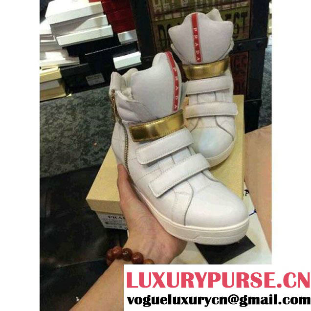 Prada white sneakers for women (GD4040-3122 )