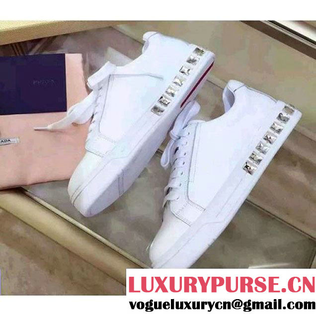 Prada 1E246G Avenue Calf Leather Sneaker White 2015 ( GD5013-092202 )