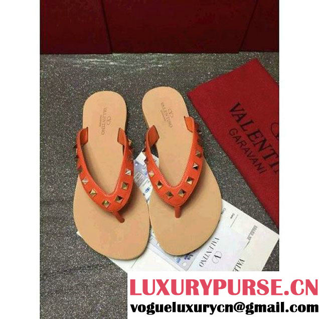 Valentino Hawaiian Couture Thong Sandal Orange 2016 (GD3015-6042342 )