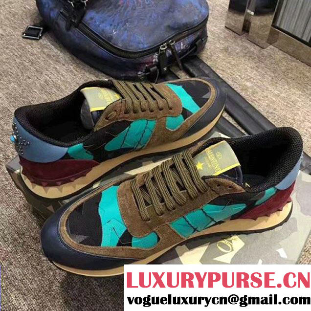 Valentino Rockrunner Sneaker Turquoise For Woman/Men (12) 2017 (YL-7081069 )