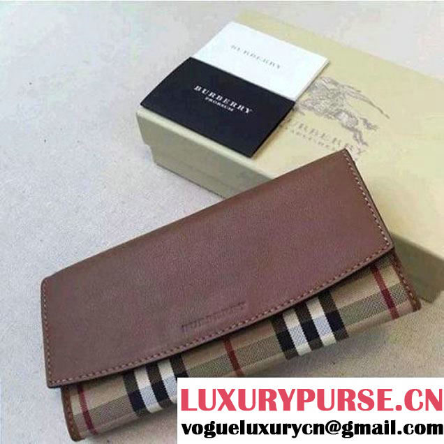 Burberry Calfskin And Horseferry Wallet In Brown (2A016-6030408 )