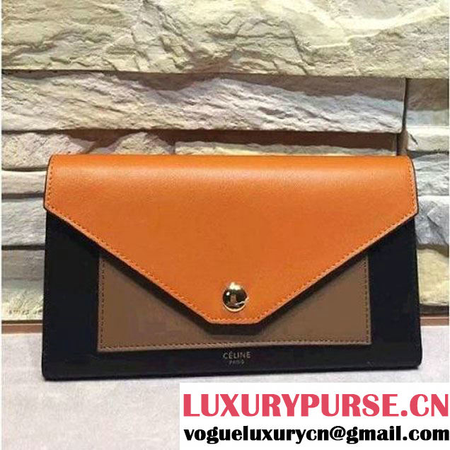 Celine Pocket Trifolded Multifunction Wallet In Muticolour Yellow Smooth Calfskin 2016 (1A021-6061330 )