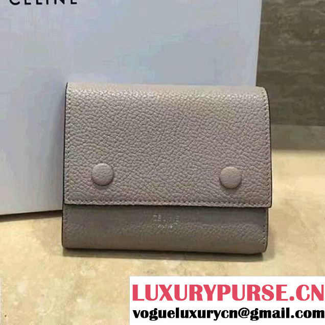 Celine Small Folded Multifunction in Baby Drummed Calfskin Apricot 2017 (1A021-7072522 )