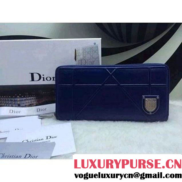 Dior Diorama Explorateur Wallet In Navy 2015 (1a069-061804 )