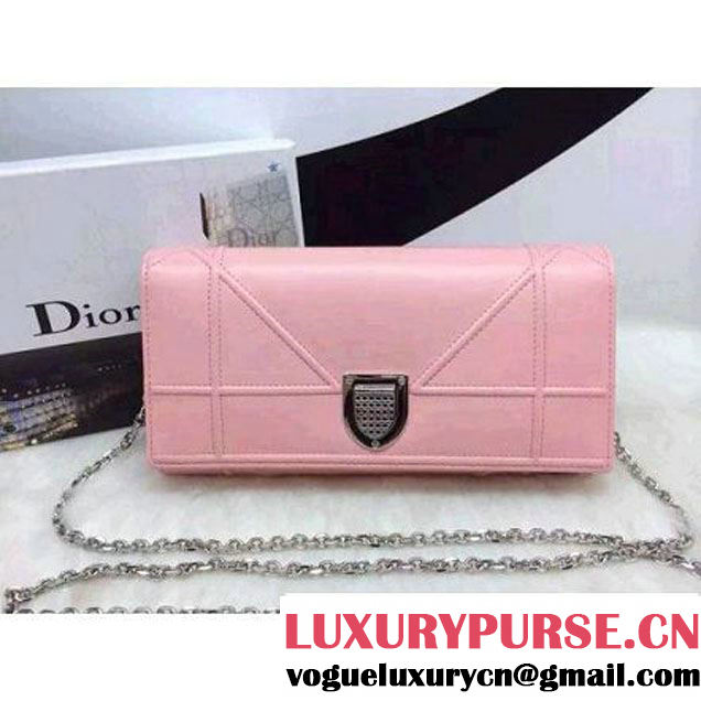 Dior Diorama Croisiere Wallet In Pink Lambskin 2015 (1a069-061806 )