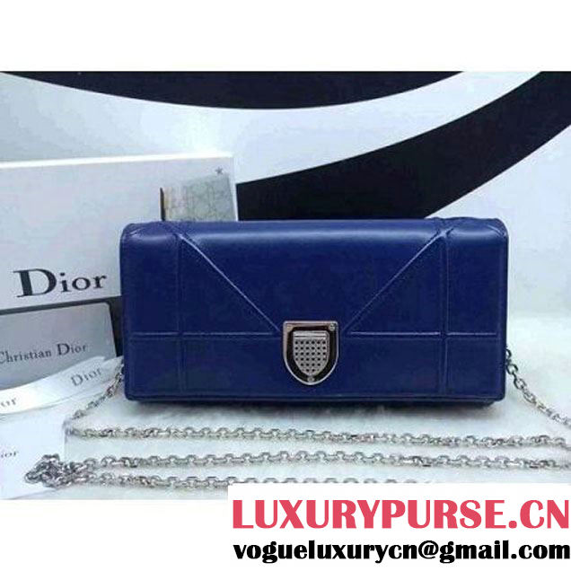 Dior Diorama Croisiere Wallet In Navy Lambskin 2015 (1a069-061810 )