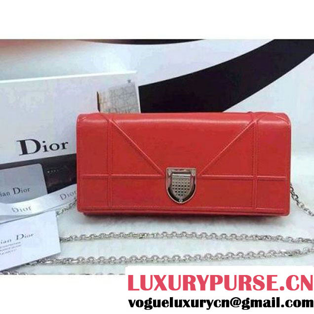 Dior Diorama Croisiere Wallet In Red Lambskin 2015 (1a069-061811 )