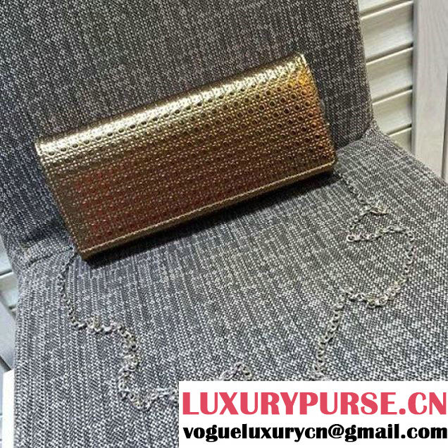 Dior Lady Dior Croisiere Wallet Coppery Gold Metallic Champagne Perforated Calfskin 2016 (XXG-6031905 )