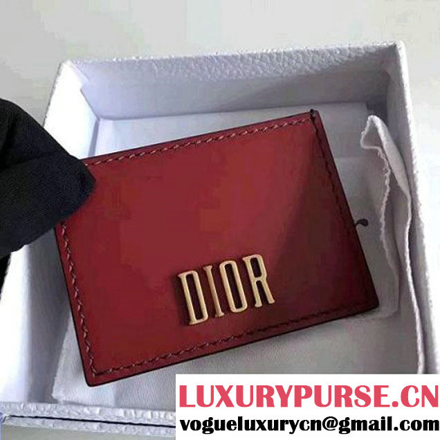 Dior D-FENCE Card Holder in Red Calfskin 2017 (WY-7081814 )