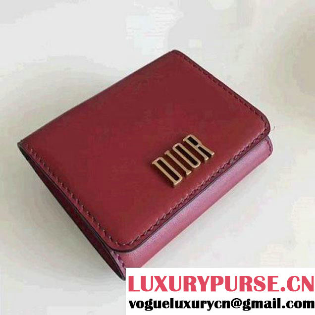 Dior D-FENCE Folded Wallet in Red Calfskin 2017 (WY-7081820 )