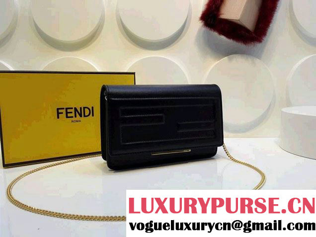 Fendi Wallet On Chain Bag 8M0346 Black 2014