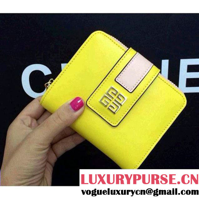 Givenchy Yellow Calfskin Leather Wallet (2b082-030921 )