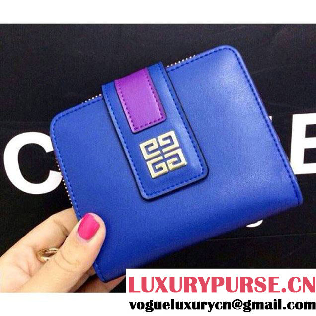 Givenchy Royal Blue Calfskin Leather Wallet (2b082-030917 )