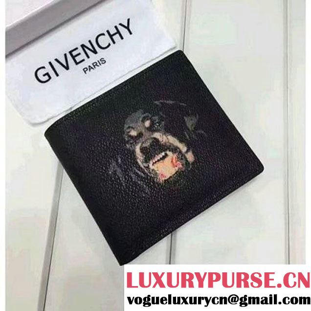 Givenchy Mini Forded Wallet In Black Leather With Dog Print (YS-7032406 )