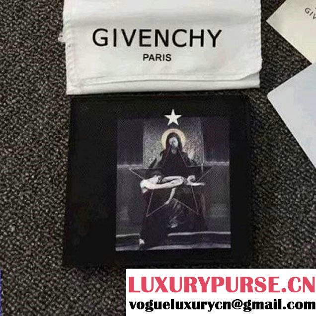 Givenchy Mini Forded Wallet In Black Leather With The Madonna Print (YS-7032410 )