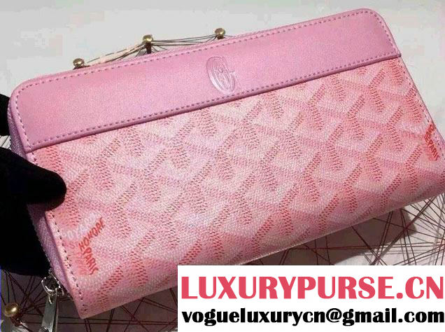 Goyard Zip Wallet Pink