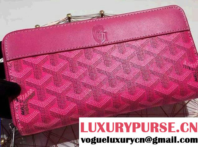 Goyard Zip Wallet Fuchsia