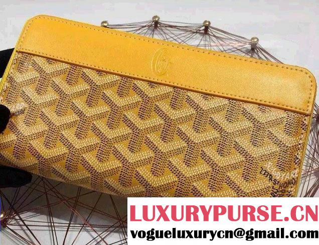 Goyard Zip Wallet Yellow