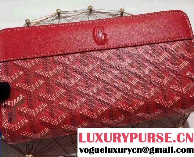 Goyard Zip Wallet Red