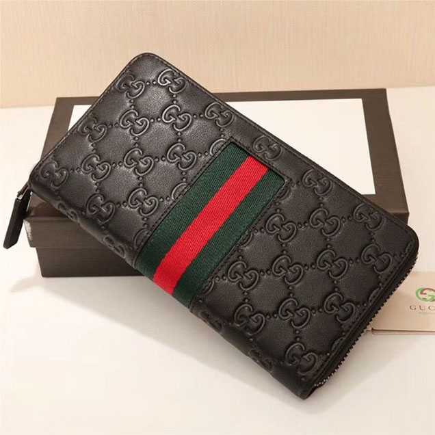 Gucci Bree Guccissima Leather Wallet 688681 Black