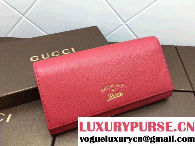 Gucci Classic Continental Wallet Red 2014