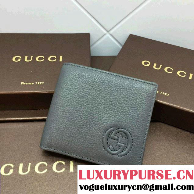 Gucci Leather Soho Wallet Gray 2014