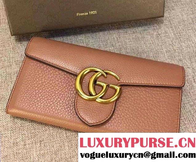 Gucci GG Marmont Continental Wallet 400586 Khaki 2016