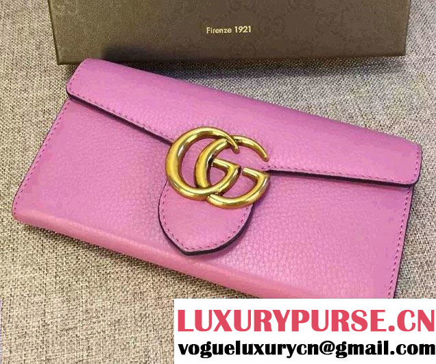 Gucci GG Marmont Continental Wallet 400586 Pink 2016