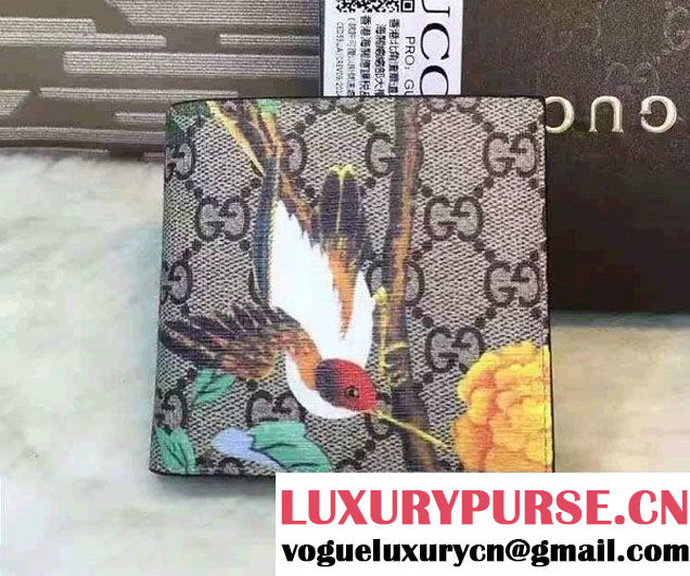 Gucci Tian GG Supreme Wallet 427008 Red 2016