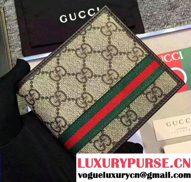 Gucci GG Supreme Canvas Web Wallet 138042 02