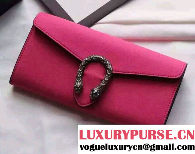 Gucci Dionysus Suede Wallet 404140 Fushia 2016