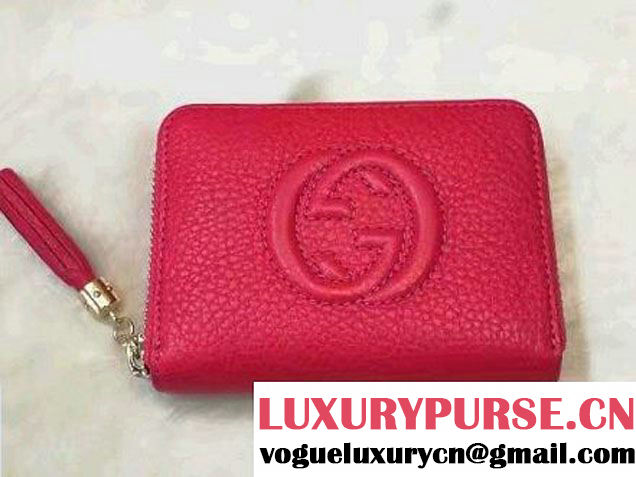 Gucci Soho Leather Disco Small Wallet 351484 Fuchsia