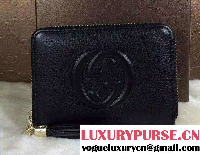 Gucci Soho Leather Disco Small Wallet 351484 Black