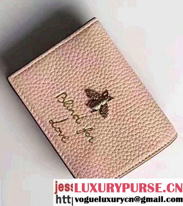 Gucci Animalier Bee And Blind For Love Wallet Pink