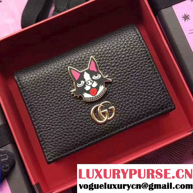 Gucci Leather Card Sase with Bosco 499325 Black 2018 (XYS-8012517 )