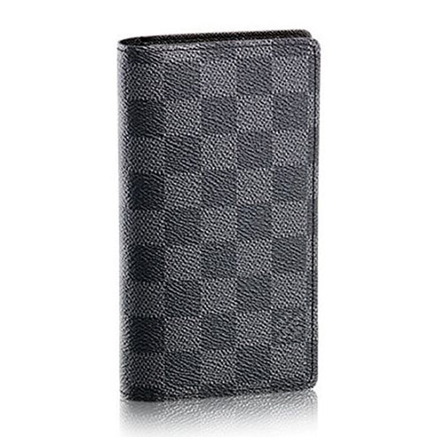 Louis Vuitton R20975 Pocket Agenda Cover Damier Graphite Canvas