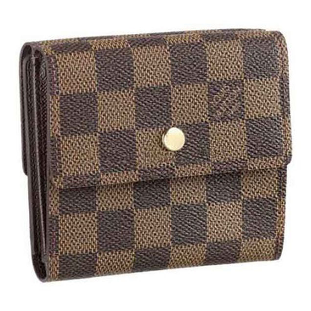 Louis Vuitton N61654 Elise Wallet Damier Ebene Canvas