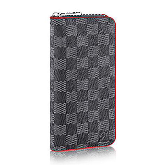 Louis Vuitton Zippy Wallet Vertical N63304 Damier Graphite Canvas