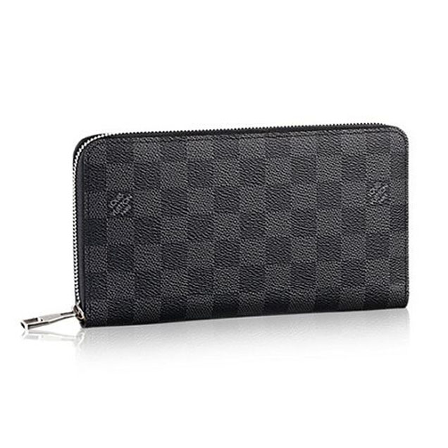 Louis Vuitton N63077 Zippy Organiser Damier Graphite Canvas