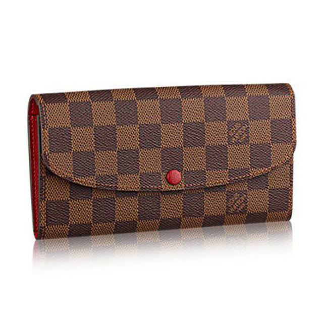 Louis Vuitton N63544 Emilie Wallet Damier Ebene Canvas